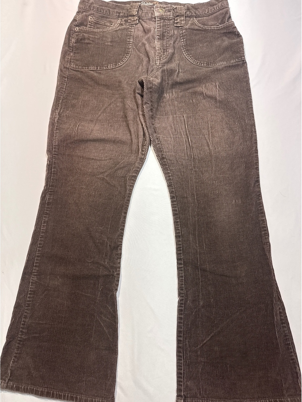 Vintage Brown Corduroy Flared Pants Size 10 – Cozy Retro Vib